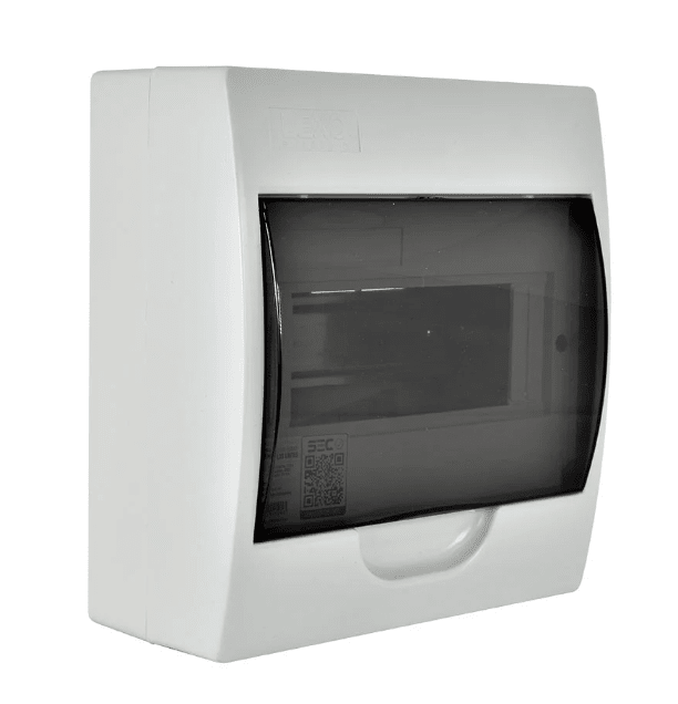 TABLERO SOBREPUESTO 8 POLOS TAPA COLOR HUMO L/H IP411