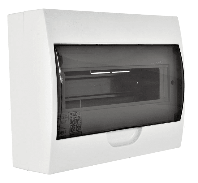 TABLERO SOBREPUESTO 12 POLOS TAPA COLOR HUMO L/H IP411