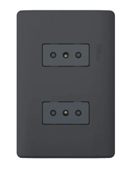 ENCHUFE DOBLE ARMADO GENESIS BLACK 10A 2P+T - NEGRO SCHNEIDER ELECTRIC1