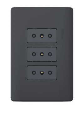 ENCHUFE TRIPLE ARMADO GENESIS BLACK 10A 2P+T - NEGRO SCHNEIDER ELECTRIC1