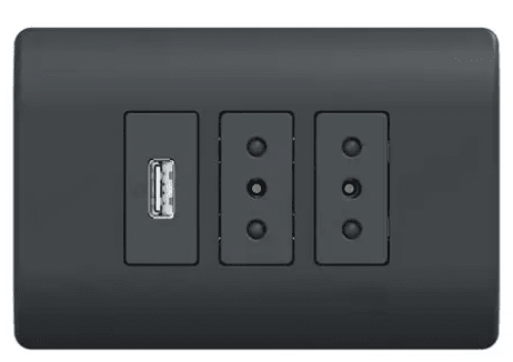 ENCHUFE DOBLE 10A + TOMA USB ARMADO GENESIS BLACK - NEGRO SCHNEIDER ELECTRIC1
