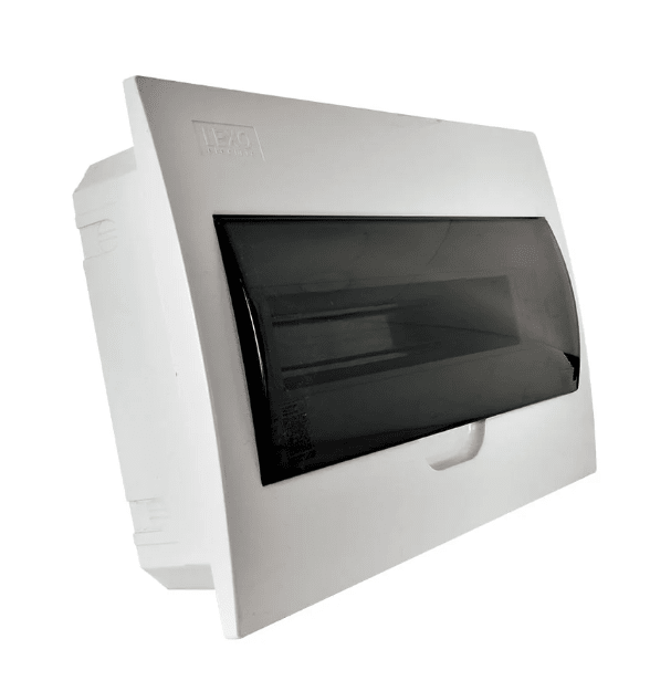 TABLERO EMBUTIDO 18 POLOS TAPA COLOR HUMO L/H IP411