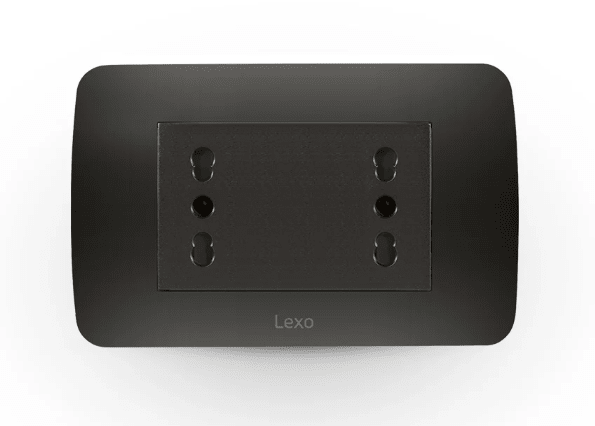 TOMA CORRIENTE DUPLEX 10/16A 250V GRAFITO LEXO1