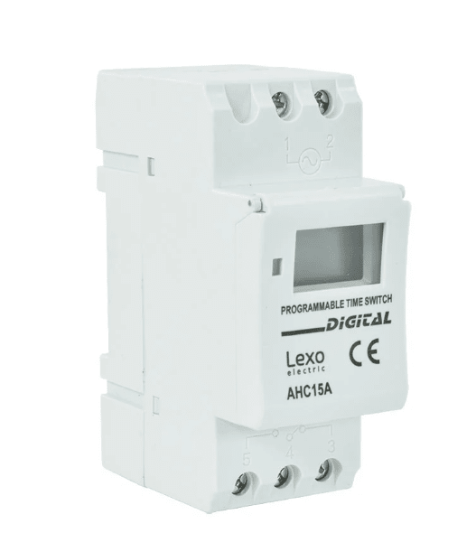 TIMER DIGITAL CON RESERVA DE MARCHA 0-24HRS AHC 15A 220V LEXO1
