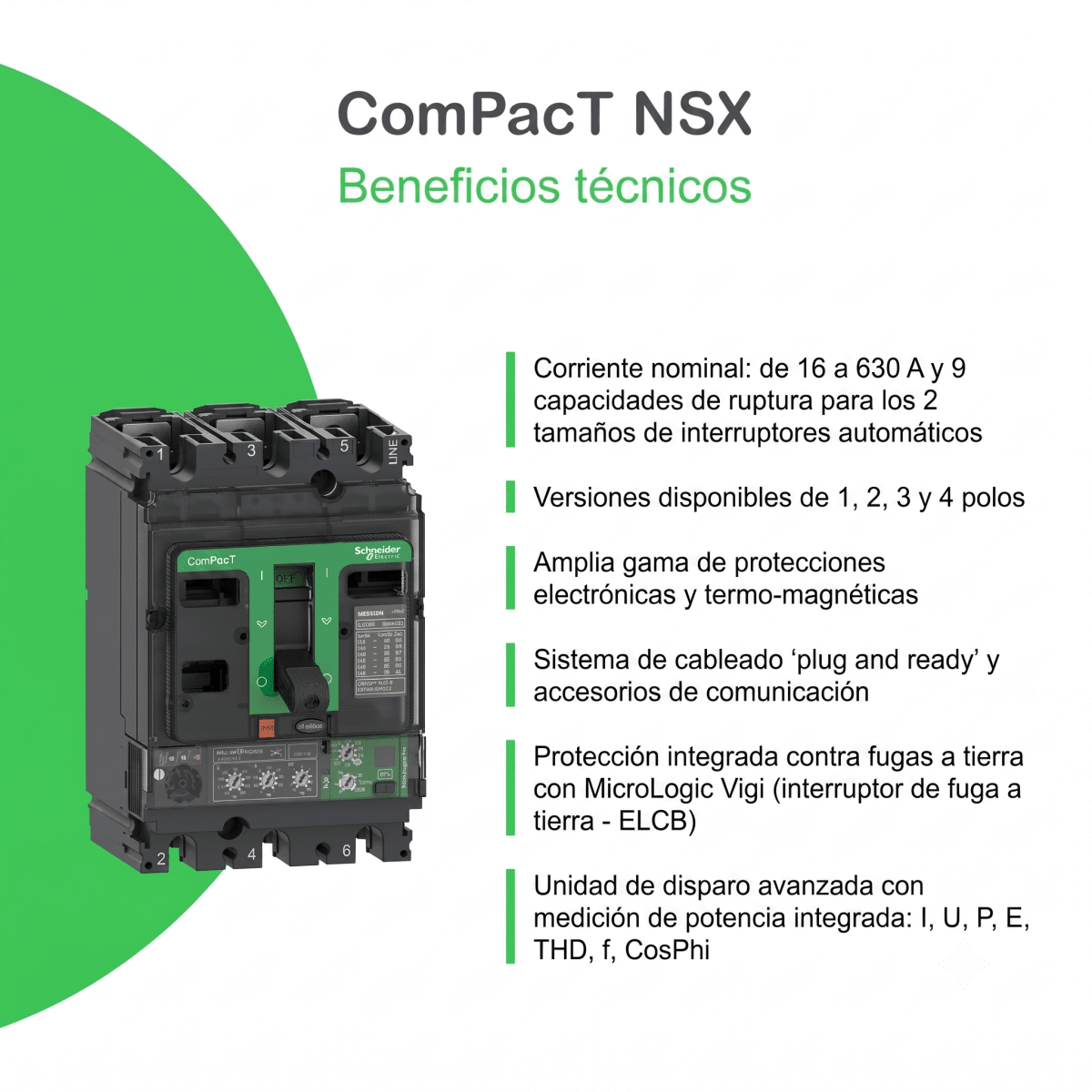6 SEPARADORES DE FASE NSX100 2503