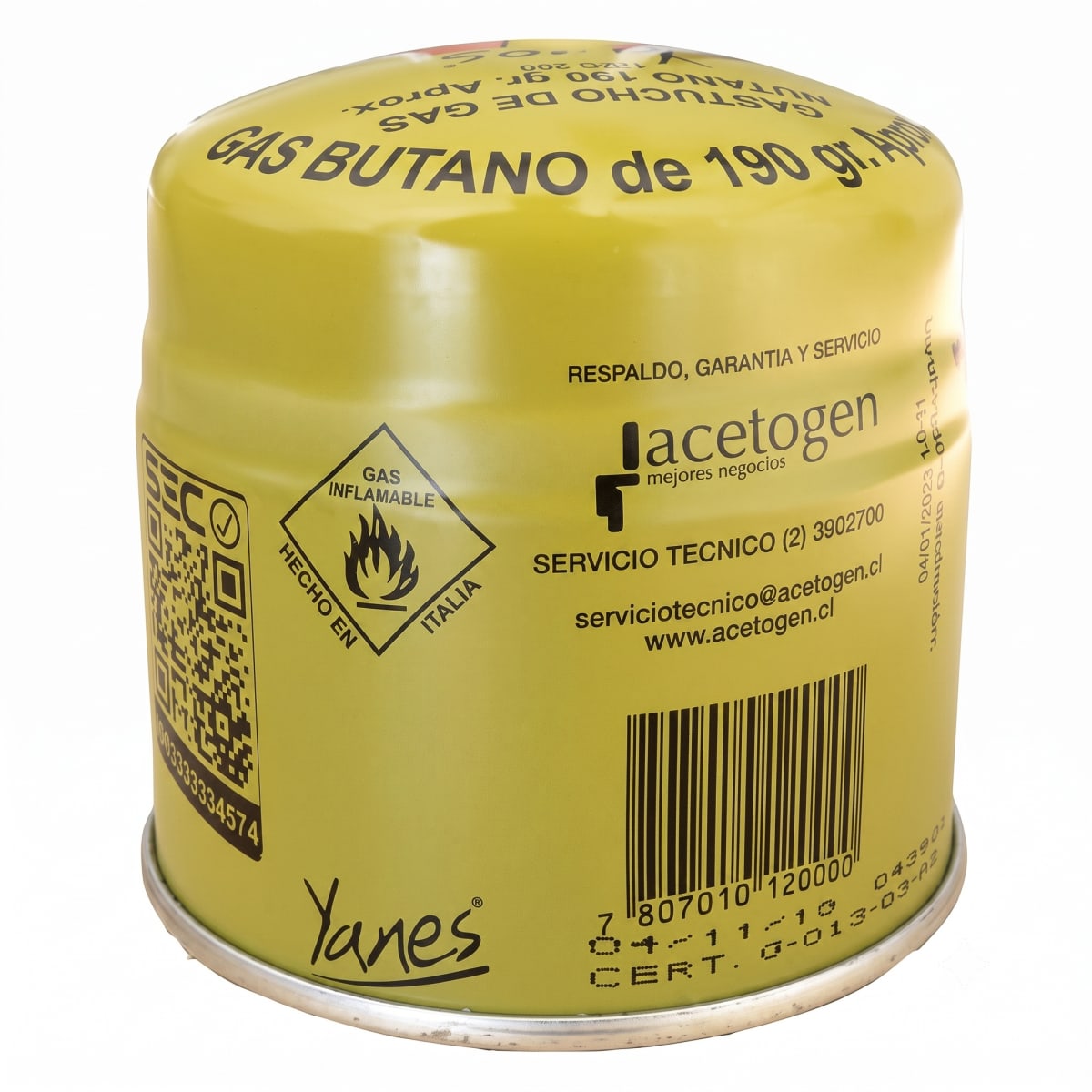 CARTUCHO GAS BUTANO 190 GRS2