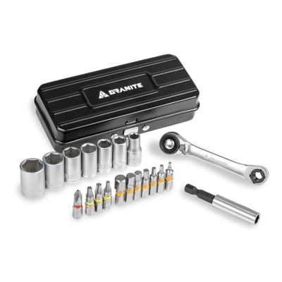 Granite - Duet Hex Bit - Kit herramientas de mini trinquete