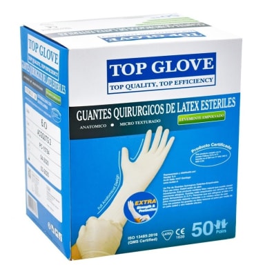Guante Estéril Quirúrgico Top Glove 6.0                                               