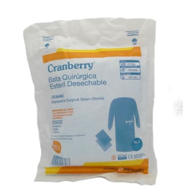 Bata Estéril Quirúrgica Cranberry L