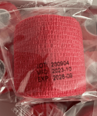 Pack coban 5 cm x 4,5 mts ROJA1