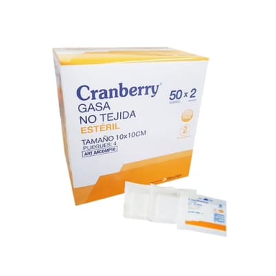 Gasa Estéril No Tejida 10x10 cm Cranberry1