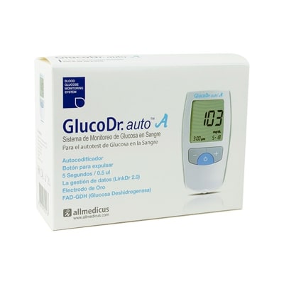 Glucómetro GlucoDr auto Kit Completo1