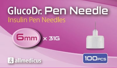 AGUJA LÁPIZ DE INSULINA 31GX6MM