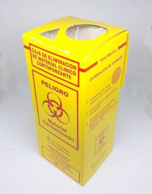 CAJA CARTÓN DESECHOS CLÍNICOS
