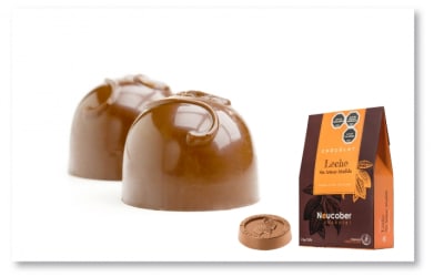 Chocolate con leche 35% cacao Sin azúcar Neucober 1kg.