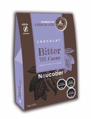 Chocolate 72% cacao Neucober 1kg.