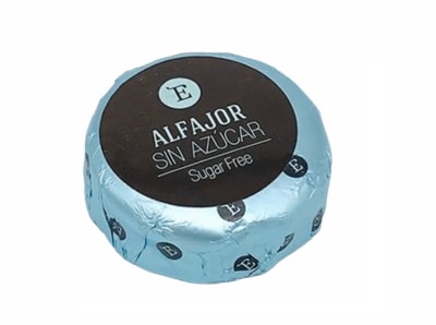 Alfajor sin azúcar con chocolate bitter Entrelagos 