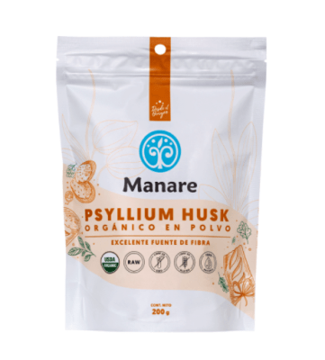 Psyllium Husk orgánico Manare 200g.