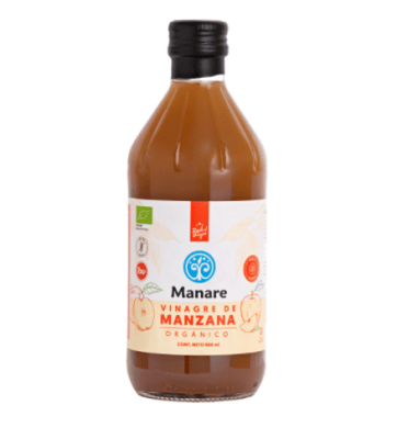 Vinagre manzana orgánico Manare 500ml.