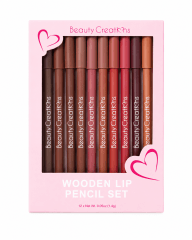 SET WOODEN LIP PENCIL | BEAUTY CREATIONS