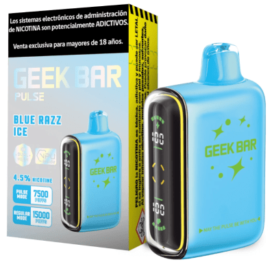 VAPORIZADOR DESECHABLE GEEK BAR PULSE 15000 PUFFS BLUE RAZZ ICE1