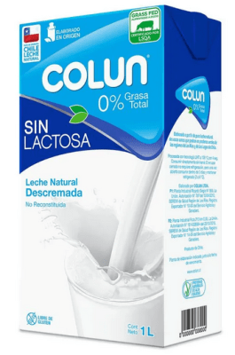 CAJA LECHE COLUN DESCREMADA SIN LACTOSA 1LT 12UNIDADES