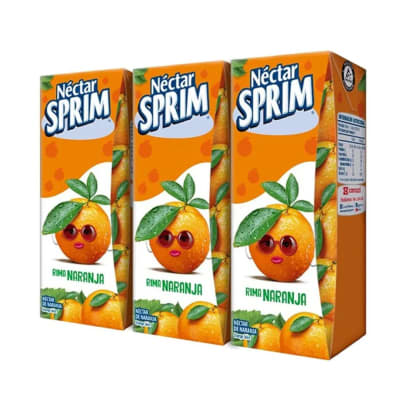CAJA NECTAR SPRIM NARANJA 190ML 24U