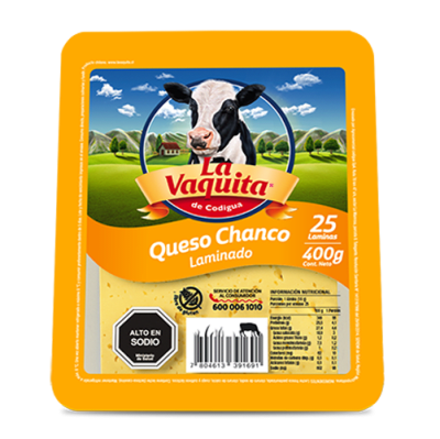 QUESO CHANCO LAMINADO LA VAQUITA 400GR1