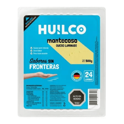 CAJA QUESO MANTECOSO LAMINADO HUILCO 500GR 24U1
