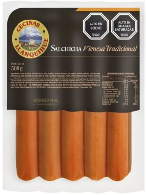 SALCHICHA TRADICIONAL LLANQUIHUE 500GR1
