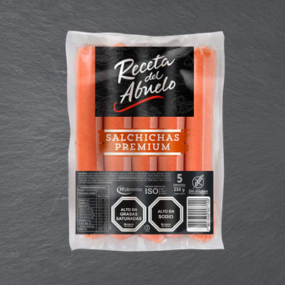 CAJA SALCHICHAS PREMIUM REC DEL ABUELO 250G 24U1