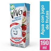 CAJA AGUA VIVO SABOR FRUTA MANZANA 190ML 24 UNIDADES1