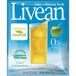 CAJA JUGO EN POLVO LIVEAN MANZANA VERDE 10 UND1