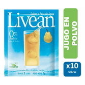 CAJA JUGO EN POLVO LIVEAN PERA 10 UND1