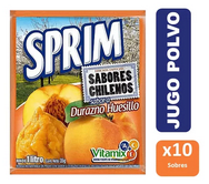 CAJA JUGO EN POLVO SPRIM DURAZNO HUESILLO 10UND1