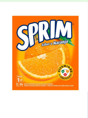 CAJA JUGO EN POLVO SPRIM NARANJA 10UND1