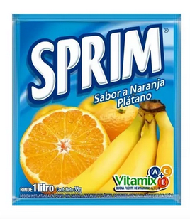 CAJA JUGO EN POLVO SPRIM NARANJA PLATANO 10UND1