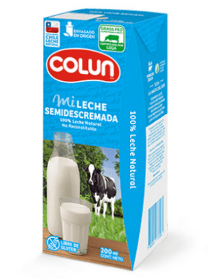 CAJA LECHE COLUN SEMI DESCREMADA 200ML 24 UND1