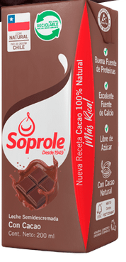 CAJA LECHE SOPROLE CHOCOLATE 200ML 30U1