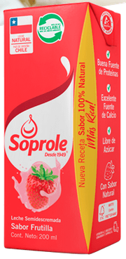 CAJA LECHE SOPROLE FRUTILLA 200ML 30U1