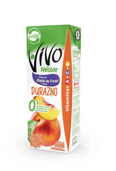 CAJA NECTAR VIVO DURAZNO 190ML 24U1
