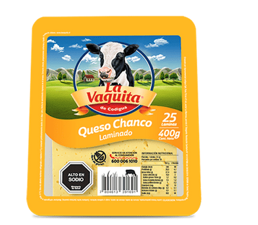 CAJA QUESO CHANCO LAMINADO LA VAQUITA 400GR 25U1