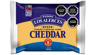 CAJA QUESO FUNDIDO CHEDDAR ALERCE 160GR 12U1