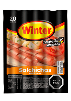 CAJA SALCHICHA TRADICIONAL WINTER 1KG 8U1