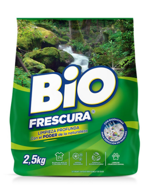 MANGA DETERGENTE EN POLVO BIO FRESCURA BOSQUE NATIVO 2,5KG 6U1