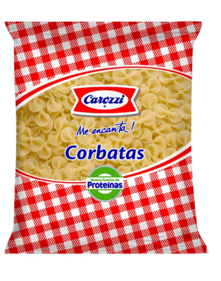 MANGA FIDEOS CAROZZI 400G CORBATAS 30U1