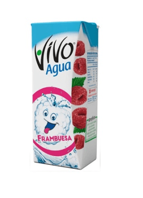 CAJA AGUA VIVO SABOR FRUTA FRAMBUEZA 190ML 24 UNIDADES1