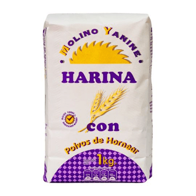 MANGA HARINA CON POLVO DE HORNEAR YANINE 1KG 12U1