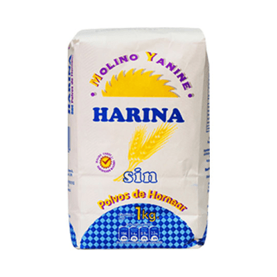 MANGA HARINA SIN POLVO DE HORNEAR YANINE 1KG 12 UND1