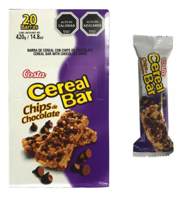 DISPLAY CEREAL BAR CHIPS CHOCOLATE 20 UNIDADES